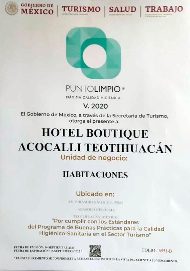 Hotel Boutique Acocalli 圣胡安特奥蒂瓦坎 外观 照片